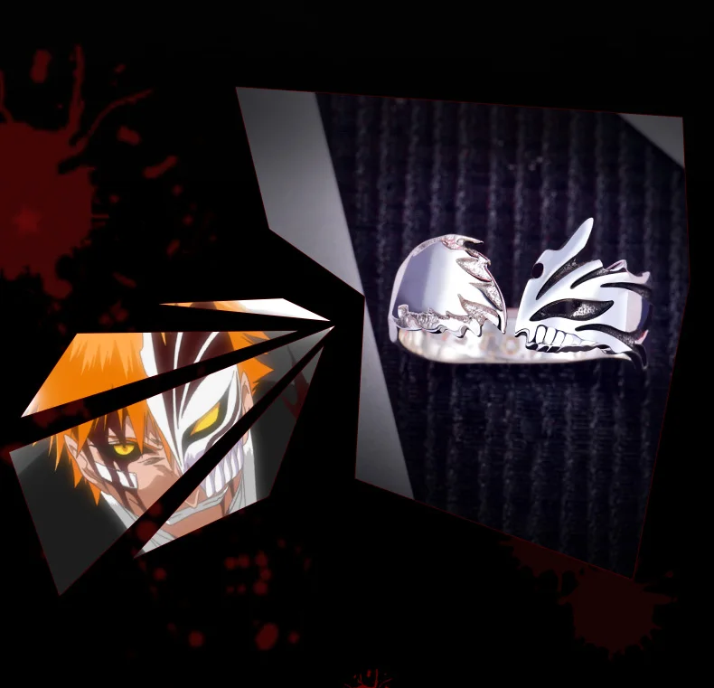 Bleach аниме-Кольцо из стерлингового серебра 925 комиксов Hitsugaya Toushirou Hyorinmaru фигурка косплей подарок для девушки