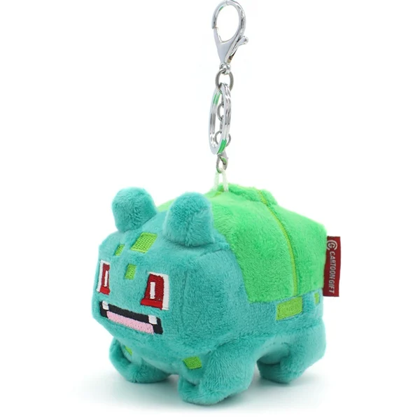 CG Карманный Монстр Пикачу Bulbasaur Charmander Magikarp Сквиртл плюшевые куклы квадраты мягкие игрушечные лошадки брелок на рюкзак брелок - Цвет: Bulbasaur