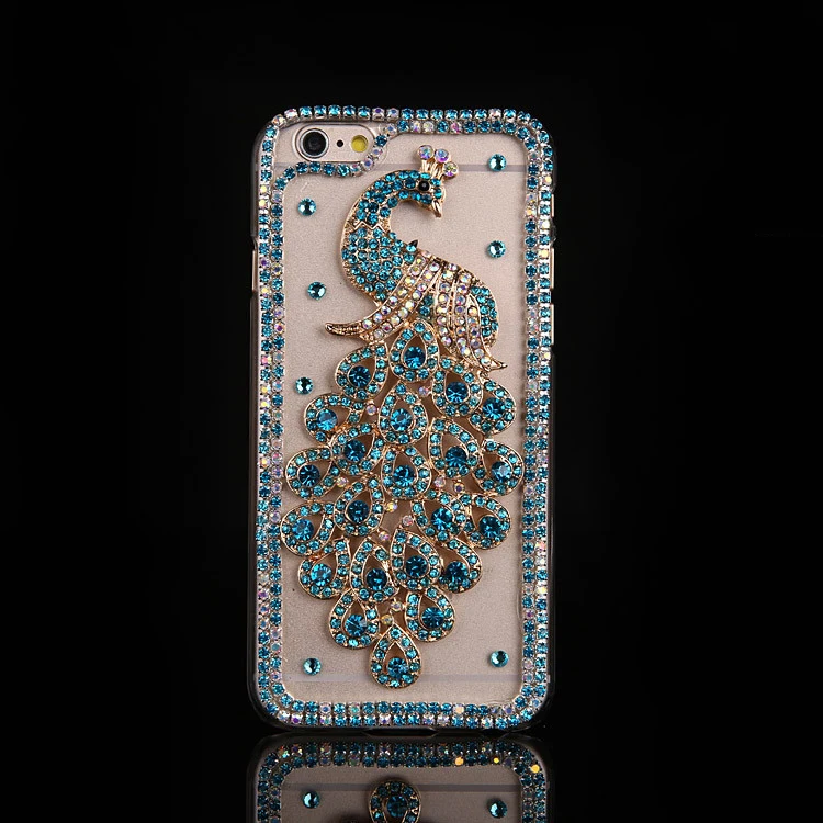 Блестящий чехол с 3D павлином и бриллиантами для Samsung Galaxy S20 S10e S8 S9 S10 S21 Plus FE Note 10 Lite +