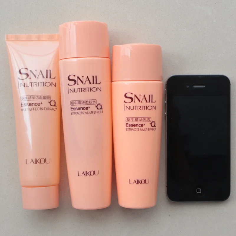 Laikou 3 шт./партия экстракт из улиток уход за кожей лица набор включая глубокое