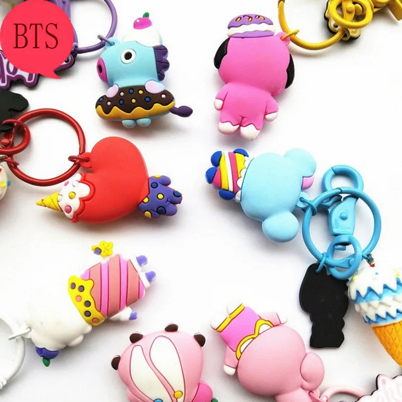 Акриловая сумка Подвеска модные креативные брелки BTS BT21 брелок Bangtan для мальчиков Kpop аксессуары для ключей специальный подарок Горячая Распродажа