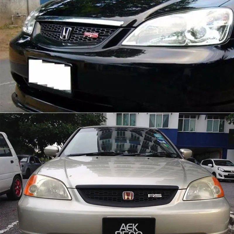 Для 01 03 Honda Civic 2 двери/4 двери EM/ES Черный ABS Тип R стильная решетка для