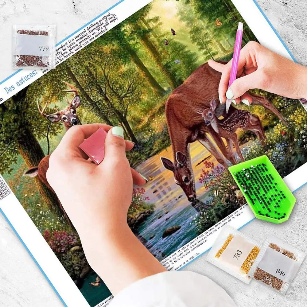 5D DIY Алмазная картина мозаика узор олень картины из горного хрусталя Полный