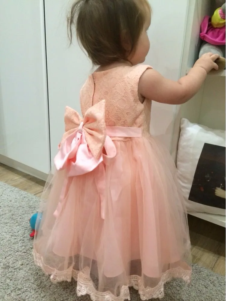 Новинка 2016 года платье с цветочным узором для девочек розовое принцессы