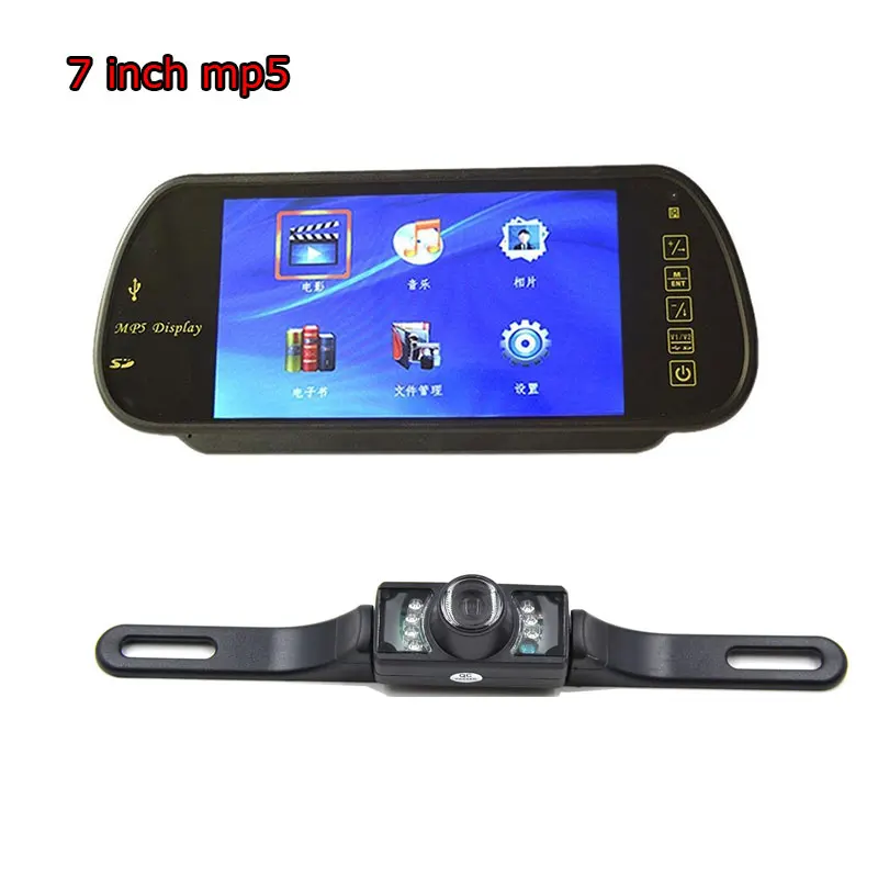

7" LCD Screen Car Rear View Backup Parking Mirror Monitor with Mini Car Camera