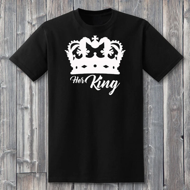 Его Queen ее King Рубашки для мальчиков соответствия женщин футболка king и пара