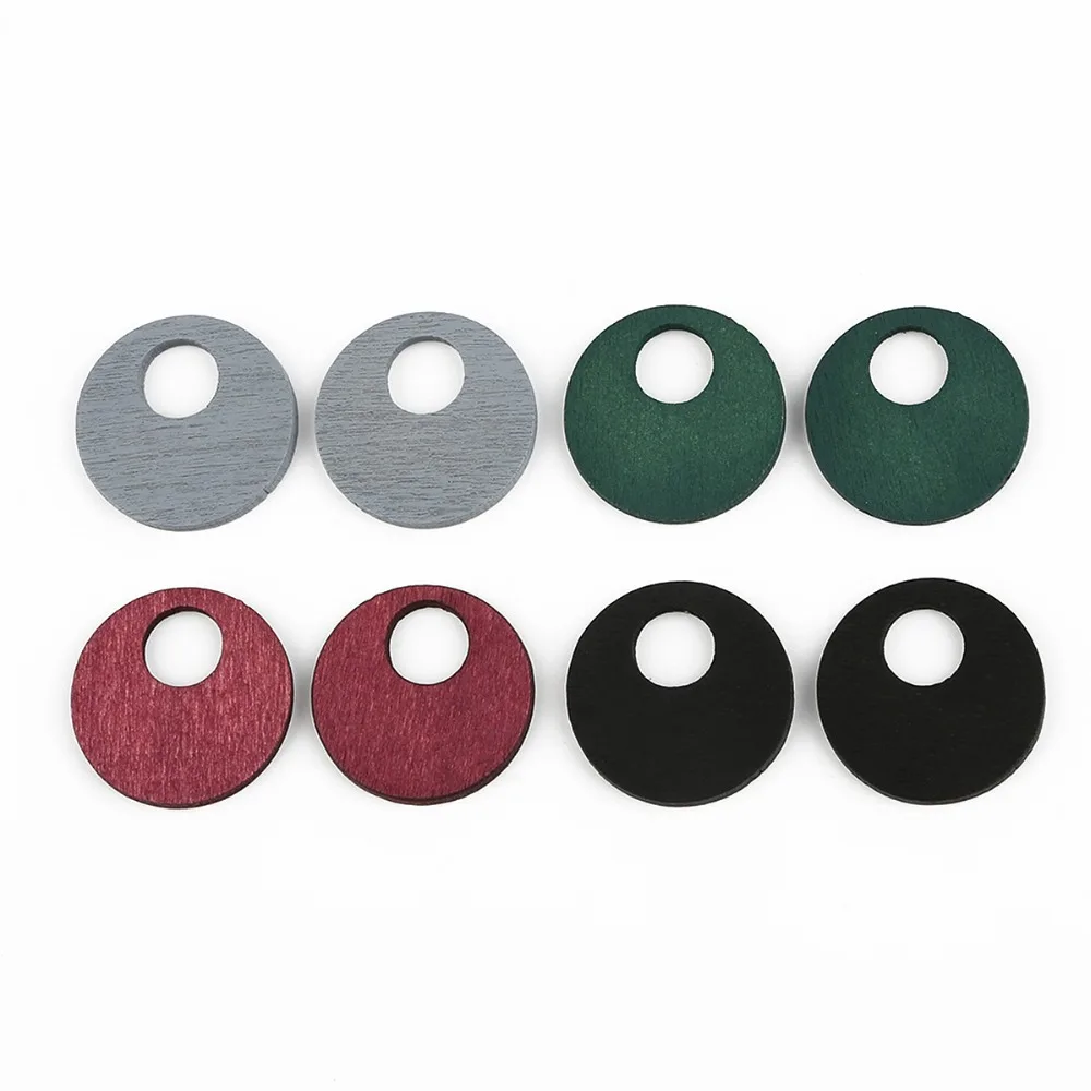 20 шт./лот 20х30 мм 24х22 25х9 красный серый зеленый черный кулон из дерева подвеска в
