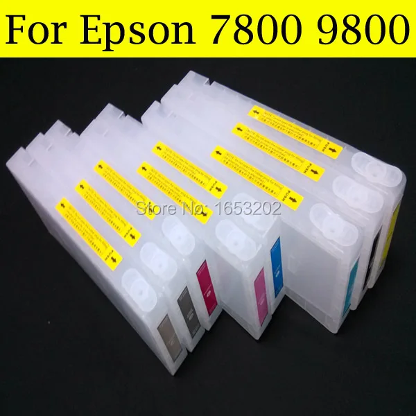 Многоразового картридж для epson 7800 9800 широкоформатный принтер с чип resetter|ink cartridge|ink