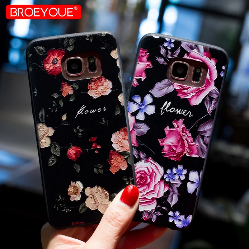 Чехол для iPhone 8 7 5 5S 6 6S Plus X роскошный 3D рельефный ТПУ чехол Samsung Galaxy S8 S9 S7 Edge J3 J5 J7 A3 A5