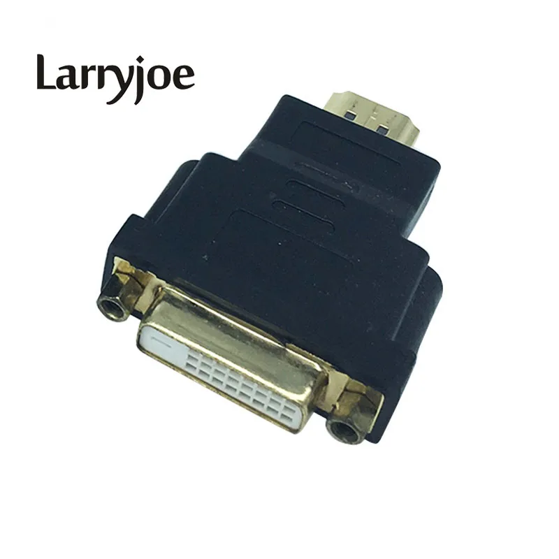 Larryjoe горячая Распродажа позолоченный штекер-гнездо DVI 24 + 1 к HDMI-совместимый