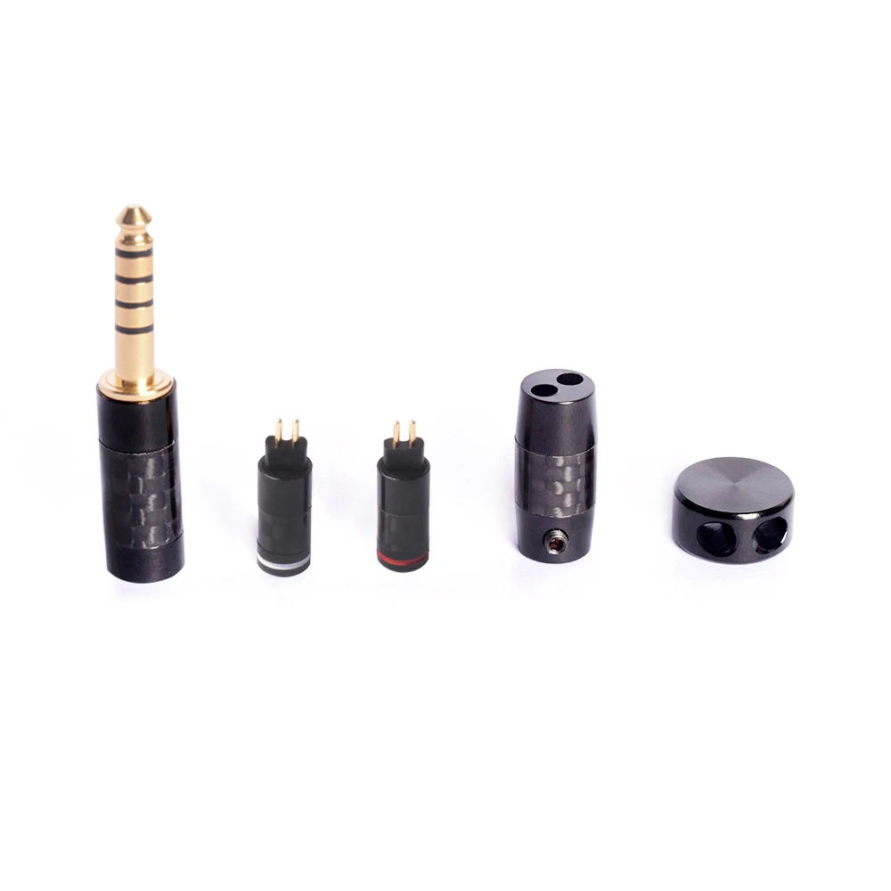 4.4mm 2PIN 0.78mm OKCSC 2PIN MMCX A2DC Интерфейс 3,5 мм разъем 2,5 мм/4,4 мм сбалансированный DIY HiFi кабель для наушников набор аксессуаров из углеродного волокна сплиттер слайд - Цвет: 4.4mm 2PIN 0.78mm