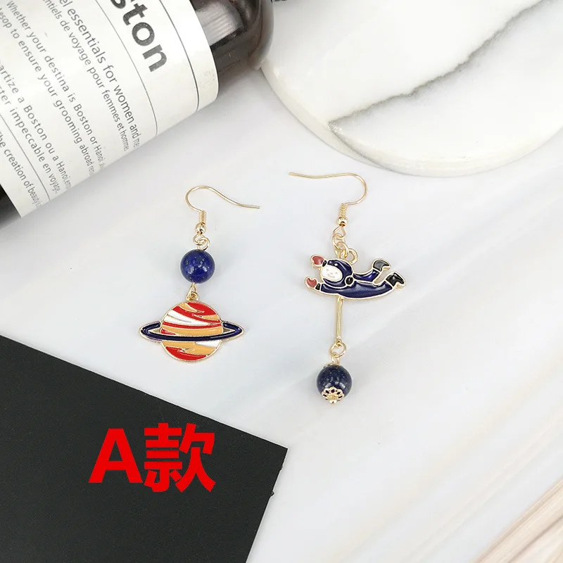 Япония и Южная Корея земля пилоты Астрос планеты асимметричные серьги Галактика