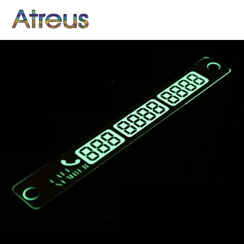 Автомобильный Стайлинг светящийся номер телефона наклейки для парковочных карт