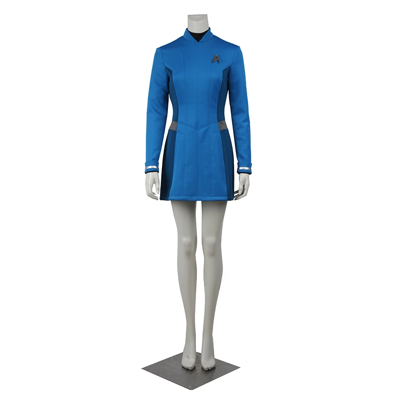 Blue Dress Костюм Startreks Beyond, костюм Звездного флота, Карол Маркус, косплей, синее платье с значком, униформа для взрослых женщин, наряд на Хэллоуин, карнавал - Цвет: Blue Dress