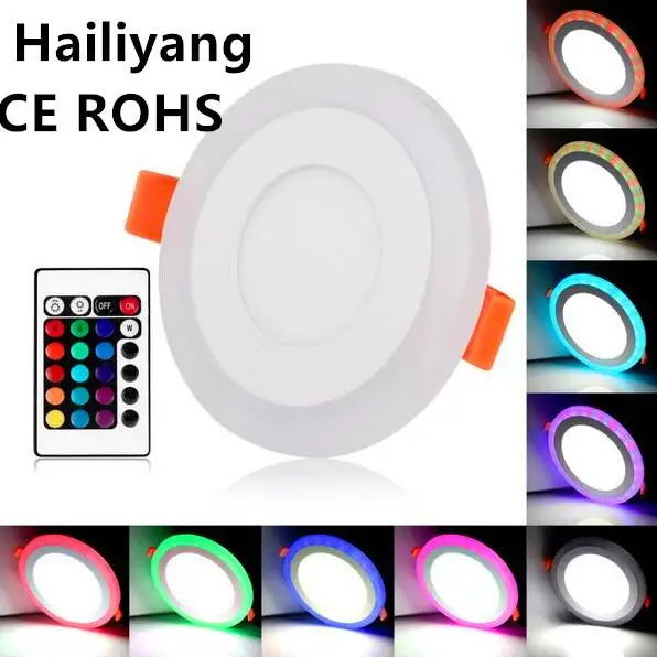 Лидер продаж цветной светодиодный светильник-панель 6 Вт 9 16 24 RGB панельный