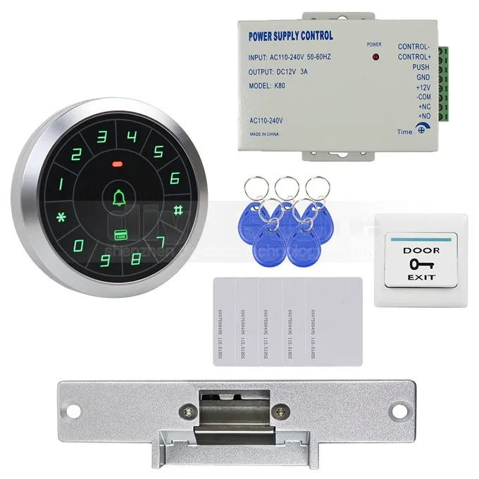 DIYSECUR система контроля доступа 8000 пользователей 125 кГц RFID считыватель Пароль Клавиатура+ Электрический замок дверной замок комплект безопасности