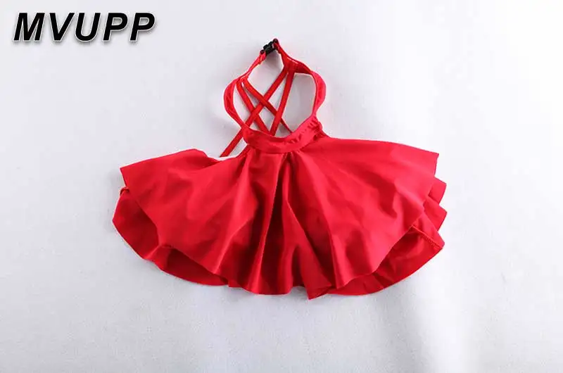 Семейный купальник для мамы и дочки одежда подходящие костюмы в горошек бикини с