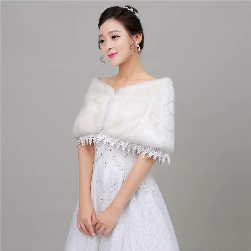 Forevergracedress сдержанная новинка осенне зимняя Свадебная накидка из искусственного