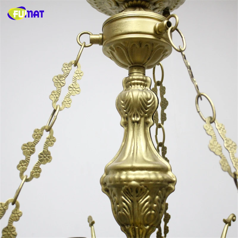Люстры с синим абажуром FUMAT витражные лампы Тиффани для гостиной в европейском и