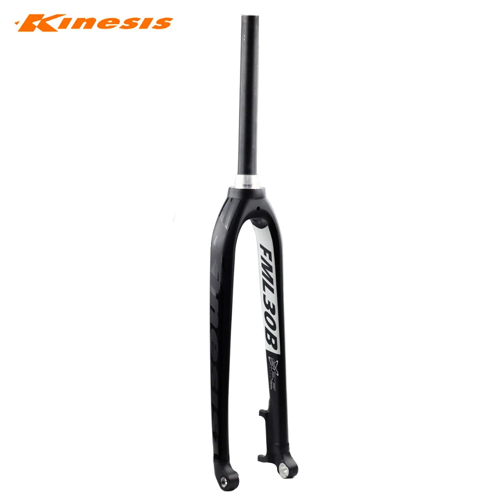 Фото Вилка Kinesis 27,5 дюйма 29 дюймов из сплава MTB, жесткая коническая вилка с дисковым тормозом от 1/8 до 1 1/2 дюйма, сквозная вилка 100 мм x 15 мм с сквозным рычагом осей №1