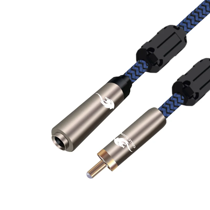 Аудиокабель Audiophile женский 6 35 мм к RCA штекеру для микшерной консоли усилитель TS Jack