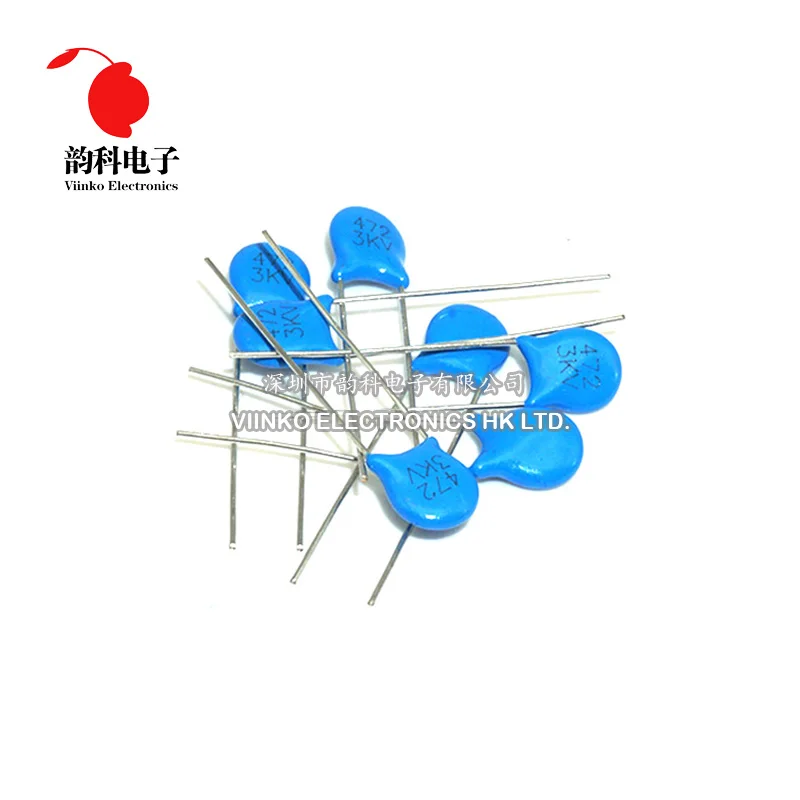 20pcs High voltage Ceramic Capacitor 3KV 5PF 10PF 15PF 20PF 22PF 27PF 30PF 47PF 56PF 100PF 220PF 1NF 2.2NF 3.3NF 4.7NF 10NF | Электронные