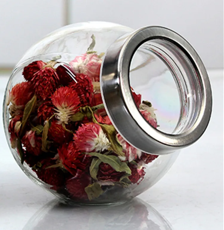 Кухонные стеклянные стандартные банки для хранения бутылок с держателем