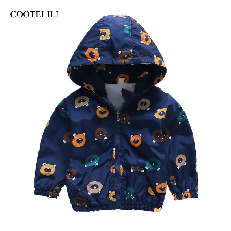 Куртка ветровка детская демисезонная с принтом медведя 80 130 см|boys jacket|kids boys jacketjacket