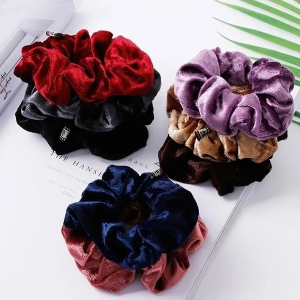 10Pcs Velvet Scrunchie Girls Headwear Hair Scrunchies Elastic Bands Bobble Ponytail Holder Accessories Ring Rope |