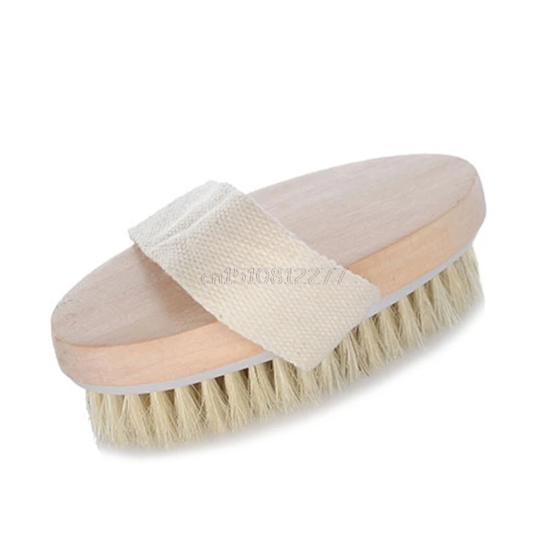 Женский сухой массажер для тела натуральная щетина дерево улучшает здоровье