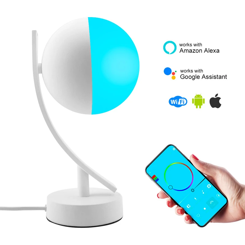 Wi Fi смартфон управление настольная лампа офис спальня атмосфера луна ночь