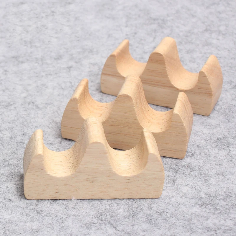 Wooden Pen Holder EZONE 1 шт. Китайский держатель для каллиграфии, 2 порта, китайские держатели для кисточек для рисования акварельными чернилами, школьные офисные принадлежности - Цвет: Wooden Pen Holder