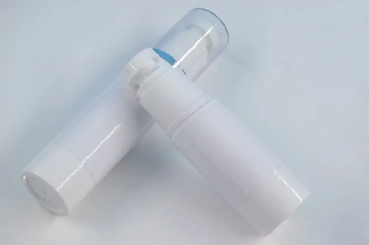 Белая Вакуумная бутылка для лосьона без воздуха 30 мл с серебряной линией детской