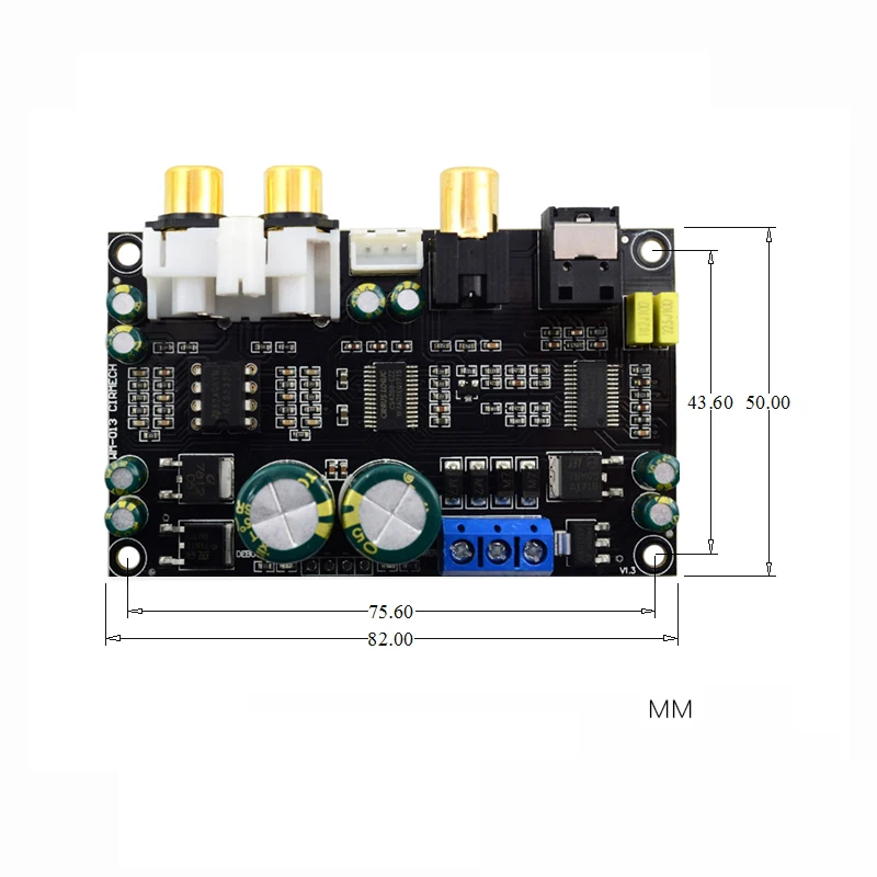 Оптический коаксиальный аудио декодер CS8416 CS4398 чип 24BIT192KHz SPDIF волоконный ЦАП