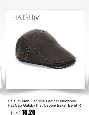 Gorras, зимние военные шапки Haisum, натуральная кожа, Мужская Военная кепка, шапка, лучшее качество, папа, Воловья кожа, для взрослых, одноцветная, регулируемая, Cs36