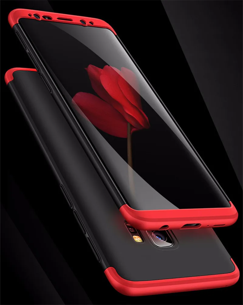 Full Cover Phone Case For Samsung S9 3 In 1 Splicable Cellphone Cases S9plus PC Hard Back |