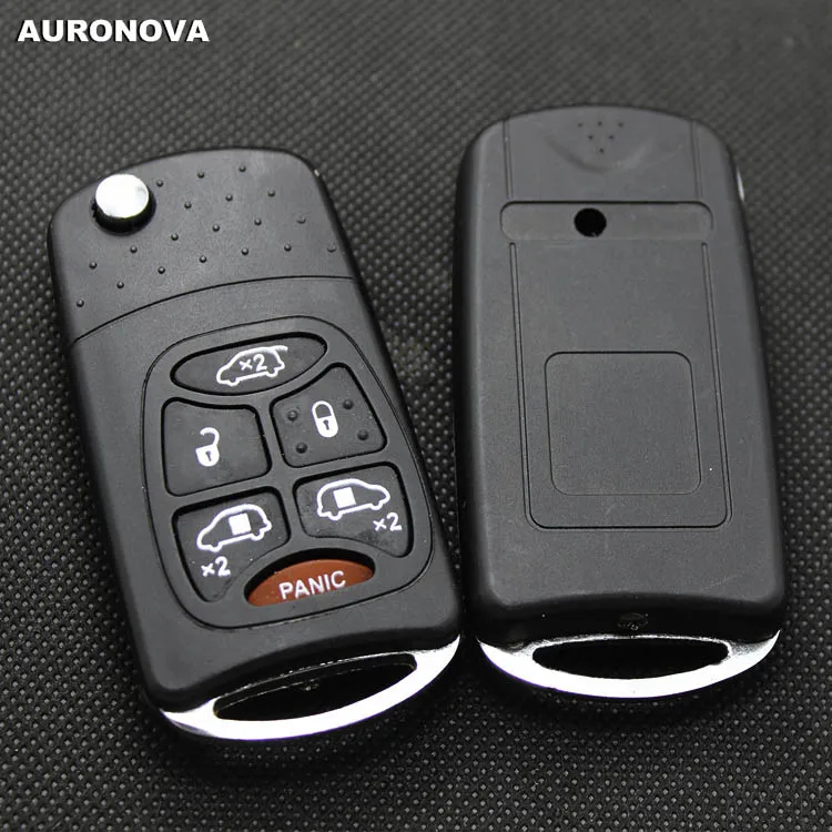 Auronnova новое обновление Складной Корпус ключа для Chrysler 300C Sebring Jeep Wrangler Компас 5 + 1