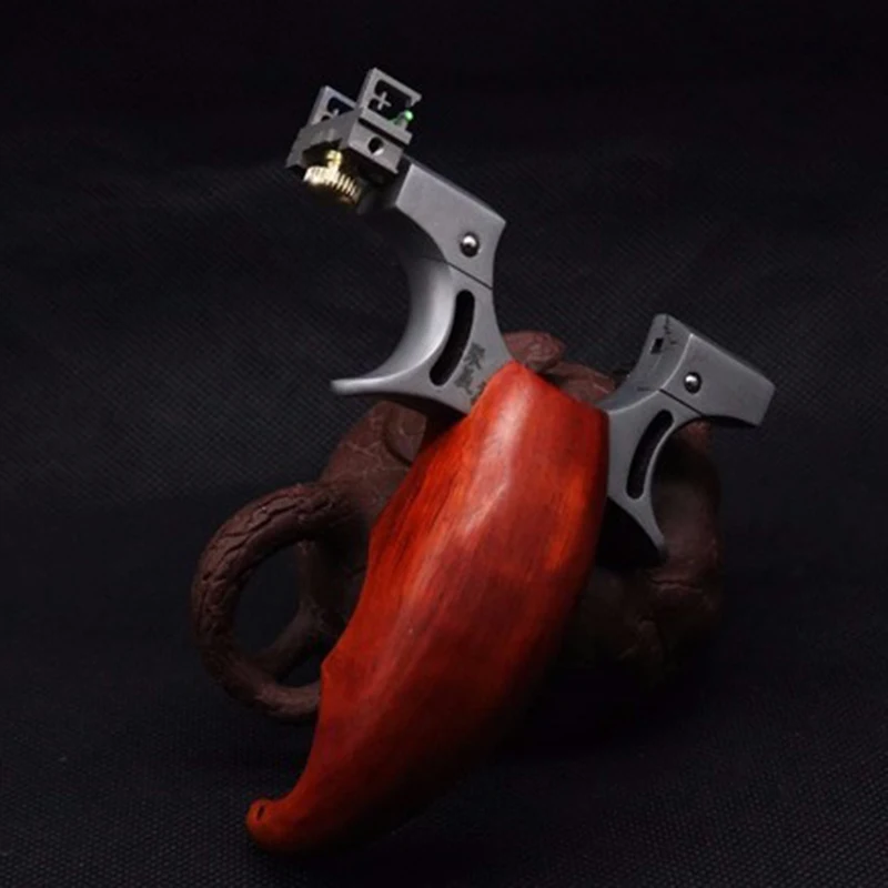 Рогатка из нержавеющей стали твердая деревянная ручка Открытый Охота