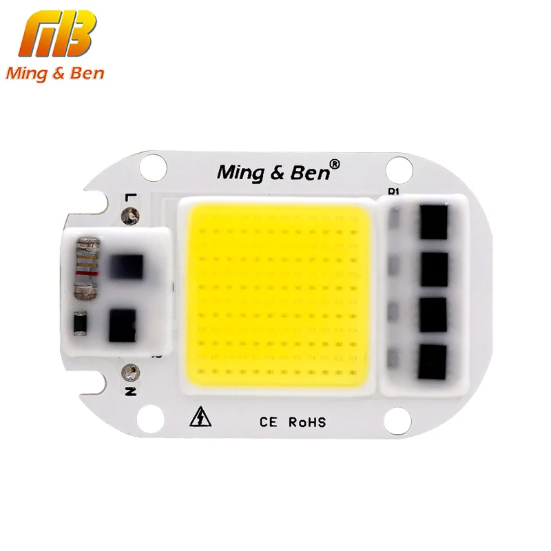 20 Вт 30 Вт 50 Вт Светодиодная лампа COB Чип LED Отражатель объектива 220 В Smart IC DIY для светодиодного прожектора прожектор нужен радиатор для охлаждения