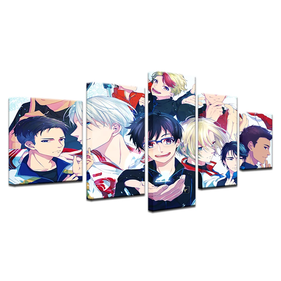 Модульная картина Yuri On Ice из аниме на холсте Художественная печать Постер