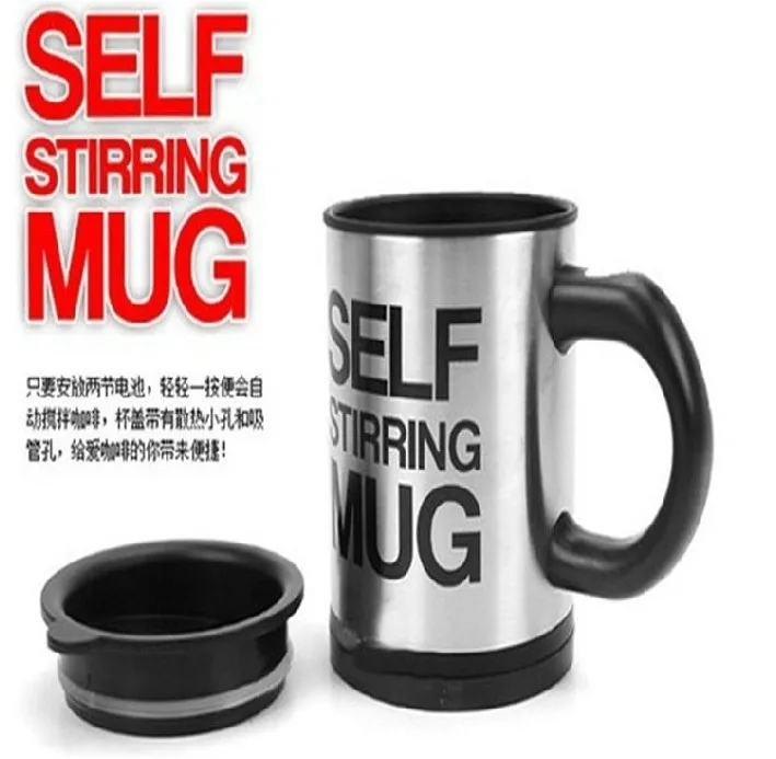 Automatic Electric Self Stirring Mug Coffee Mixing Drinking Cup Stainless Steel 350ml 1pcs/lot dropship | Дом и сад