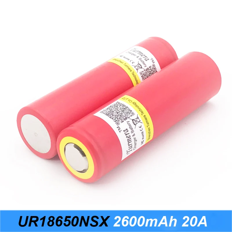 18650 оригинальный аккумулятор Turmera для Sanyo UR18650NSX 2600 мАч 20A 3 7 в электронного