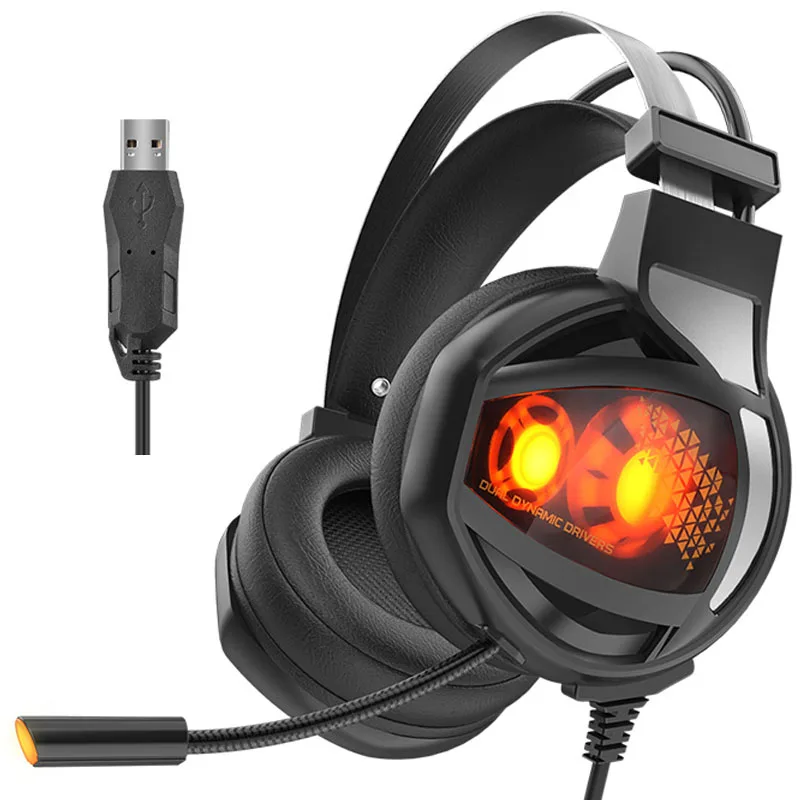 Игровая гарнитура Over ear Наушники USB с микрофоном бас стерео бренд ноутбук