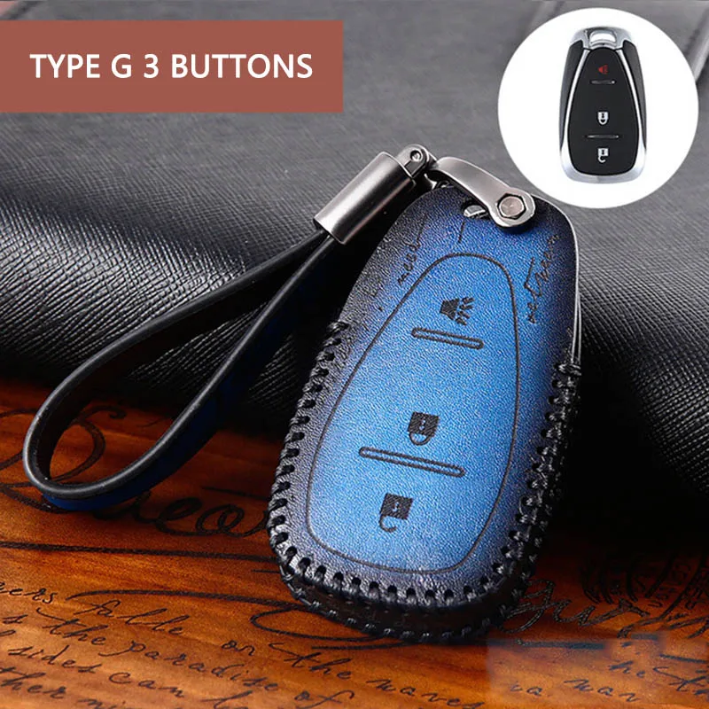 TYPE G BLUE SMARTKEY Брелок для автомобильного ключа чехол для Chevrolet Chevy Cruze откидной дистанционный ключ Malibu Spark Sonic Impala Equinox Volt Trax trase Camaro - Название цвета: TYPE G BLUE SMARTKEY