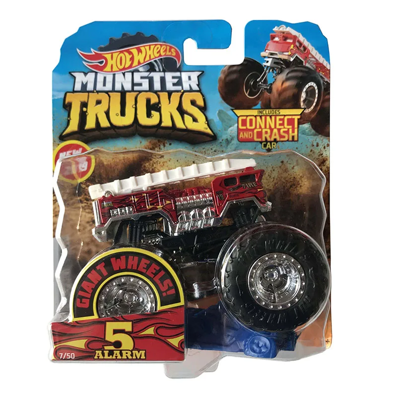 5 ALARM Hot Wheels Металлический Игрушечный Автомобиль Monster Trucks ассортимент для больших шин автомобилей Разрушитель FYJ44 Hotwheels Lover коллекция для мальчиков - Цвет: 5 ALARM