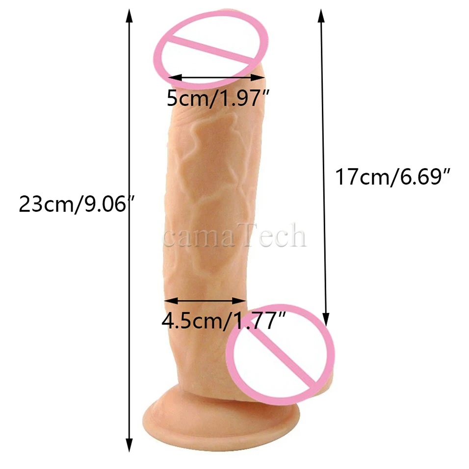 Реалистичный Супер огромный анальный фаллоимитатор camaTech 23*5 см присоска большой
