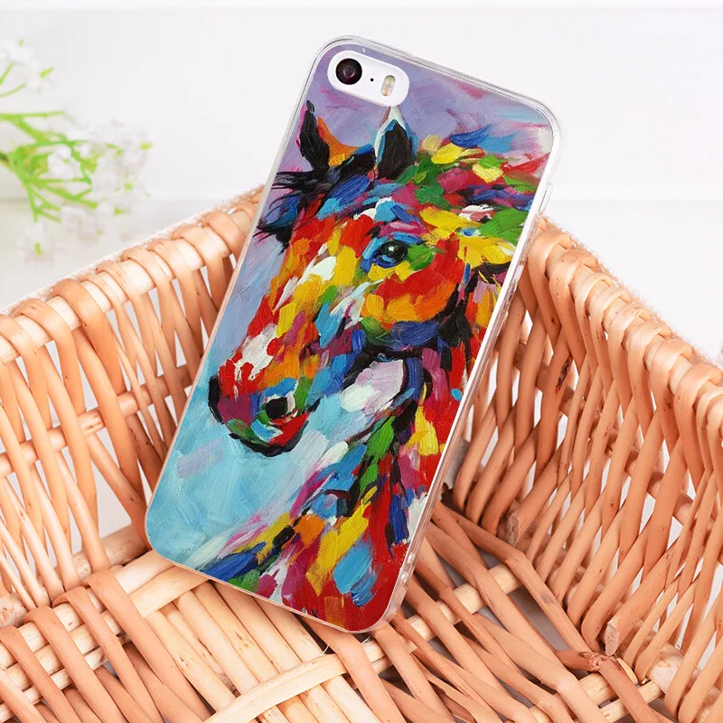 Акварель лошадь бегущего коня Чехол для мобильного телефона iphone 12 11 Pro Max 8 7 6 Plus X 5