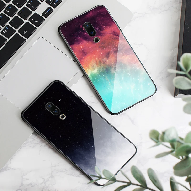 GFAITH чехол из закаленного стекла для Meizu note 9 звездное небо дизайн Полная защита 16 S