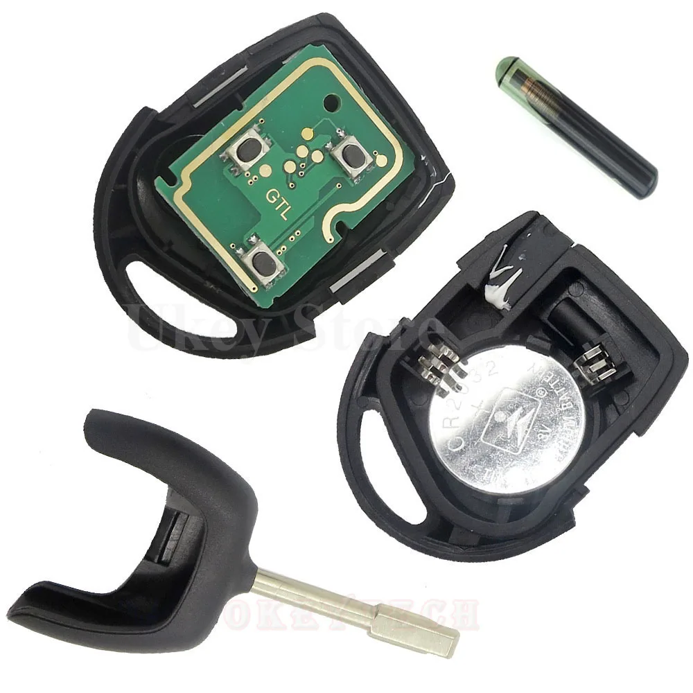 Дистанционный Автомобильный ключ OkeyTech 4D60 4D63 433 МГц для Ford Mondeo Focus Transit 3 кнопки