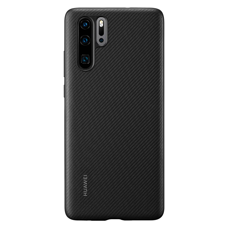 Черный Официальный чехол HUAWEI P30 Pro, полное покрытие, предотвращает появление отпечатков пальцев из микрофибры, кожаный чехол HUAWEI P30, задняя крышка - Цвет: Черный